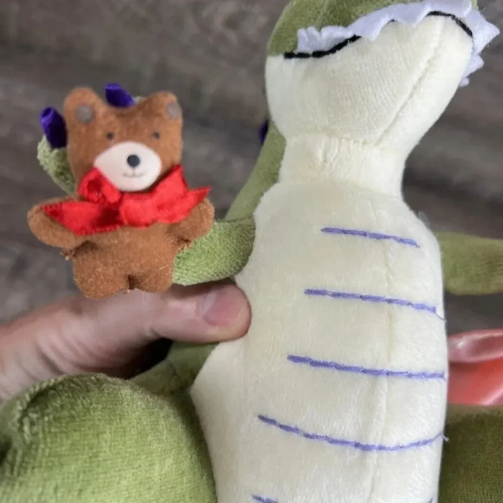 New Plush How Do Dinosaurs Say Goodnight T-Rex w/ Teddy & Blanket Yolen & Teague